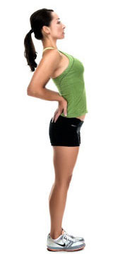 model doing back exercise